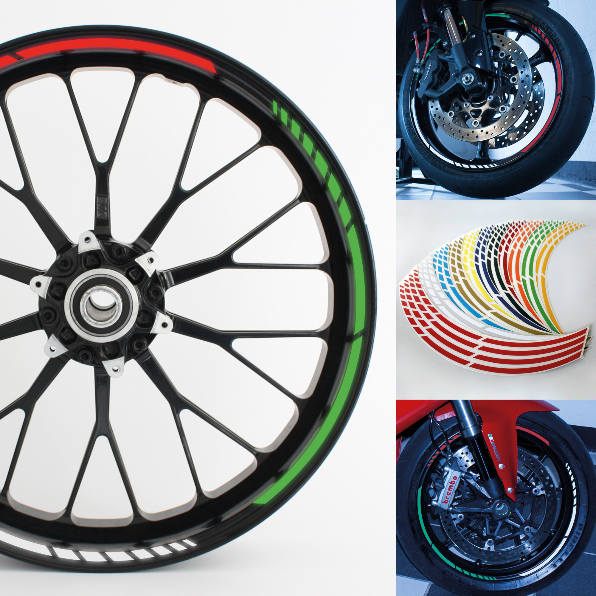 Felgenrandaufkleber RS - Felgenaufkleber für Motorrad & Auto
